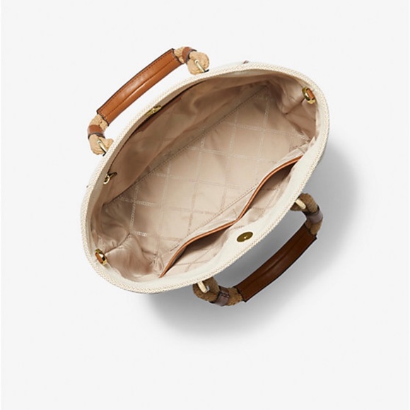 Talia Small Cotton Canvas Tote Bag brand new-Michael Kors Brand - Picture 3 of 3